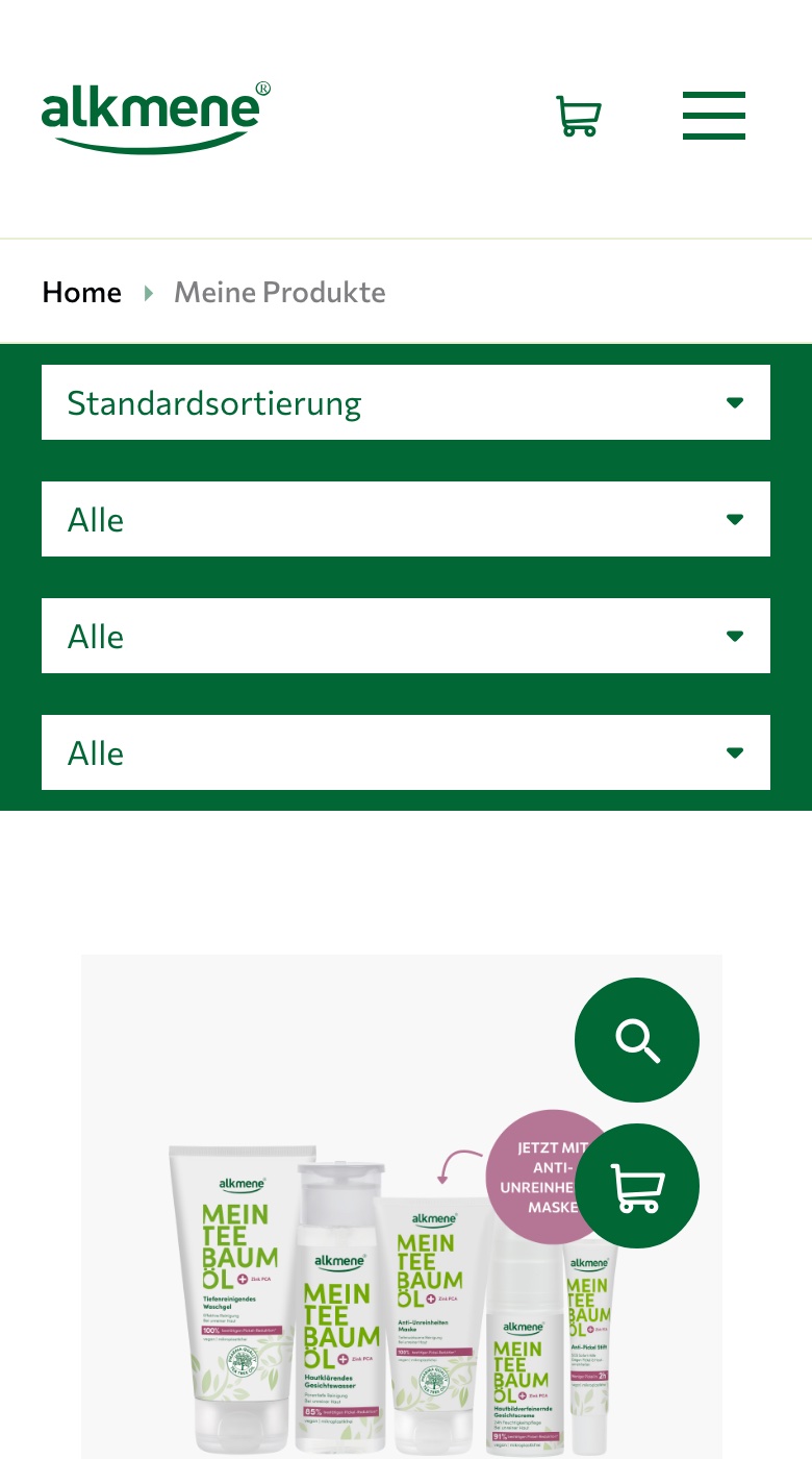 alkmene auf dem Telefon: Produktübersicht