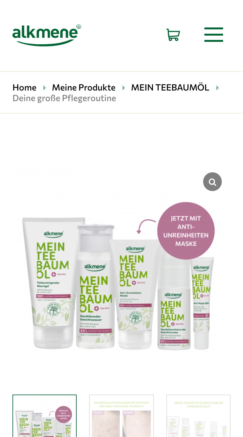 alkmene auf dem Telefon: Produktseite