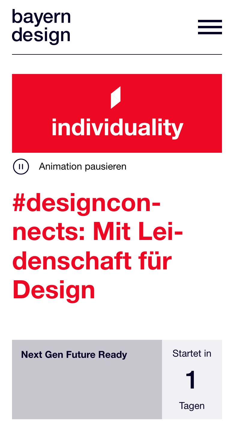 bayern-design auf dem Telefon: Startseite