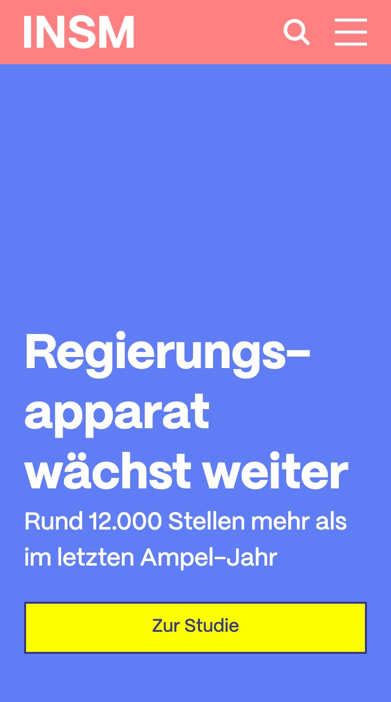 insm auf dem Telefon: Startseite