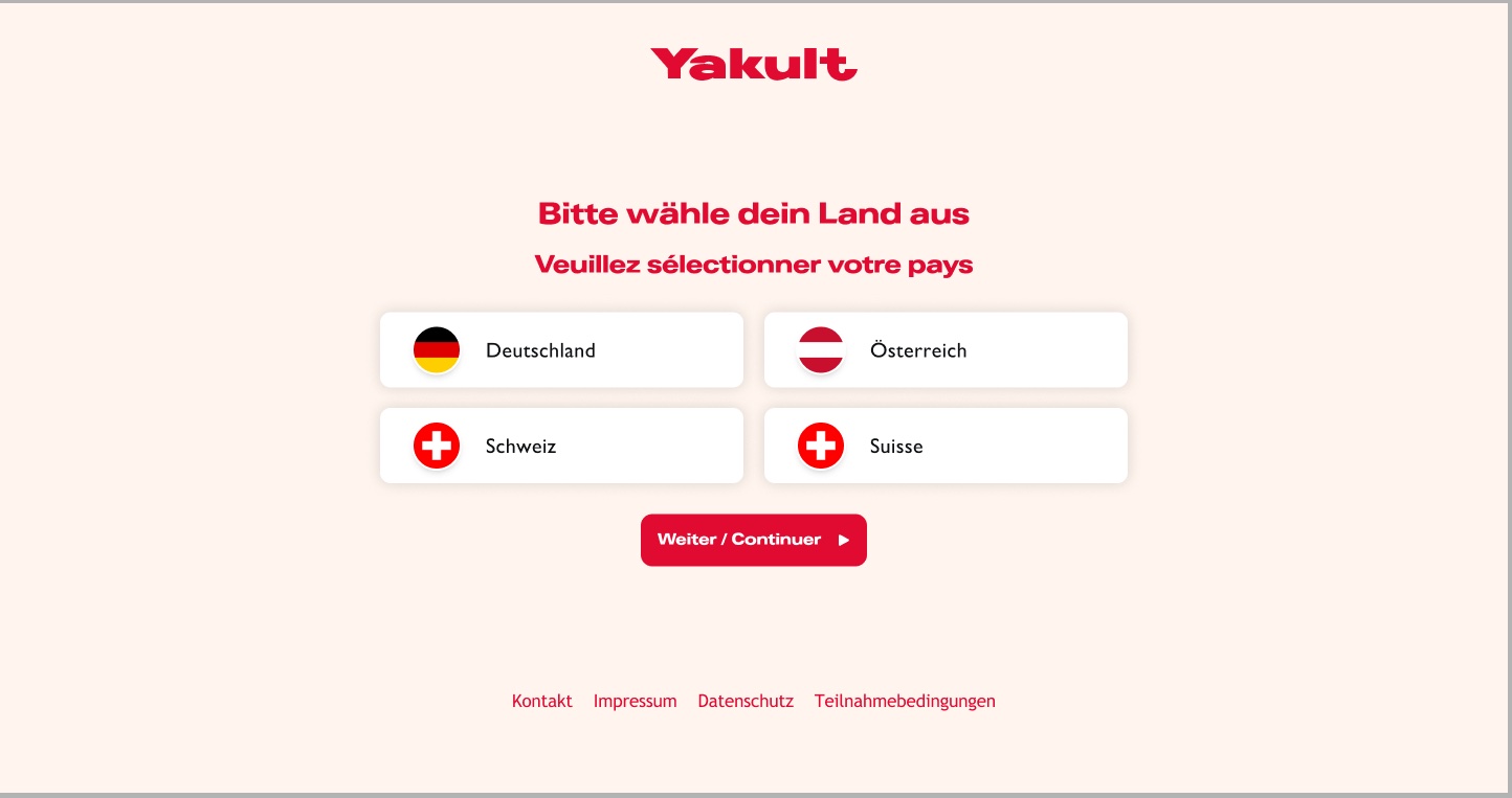 Länderauswahl: Deutschland, Österreich, Schweiz und Suisse